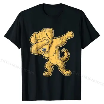 Golden Retriever T-Shirt Dabbing Köpek Dab Hediye Aile Tasarım T Shirt Pamuk Erkek Gömlek Tops Camisa