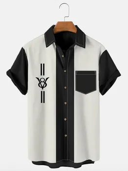 Gömlek Erkekler İçin 3D Çizgili Baskılı Rahat Moda Kum Üstleri Yaz Büyük Boy Elbise Streetwear Gotik erkek havai gömleği 5XL