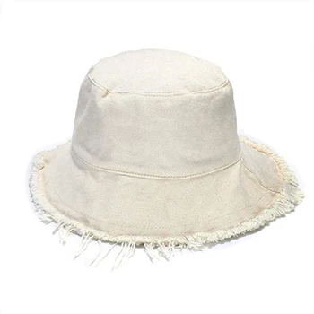 Güneş şapkaları Kadınlar için Kova Şapka Açık Panama Kapaklar Rahat Geniş Ağızlı Pamuk Kova Şapka Plaj Tatil Seyahat Aksesuarları
