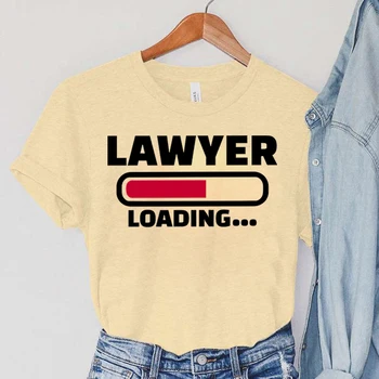 Harajuku avukat yükleme T-Shirt Kadın Y2K Kısa Kollu Üstleri Vintage avukat kadın Giyim yükleme baskı kadın T Shirt