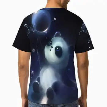 Hayvan Panda erkek tişört Komik 3D Baskı Büyük Boy Hip Hop Üstleri Tarzı Harajuku günlük kıyafetler Moda Serin O-boyun Tees Gevşek