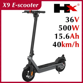 HX X9 artı Elektrikli Scooter 500 W 36 V 15.6 Ah 10 inç 40 km/saat IP54 Kaykay Katlanabilir Hafif Açık