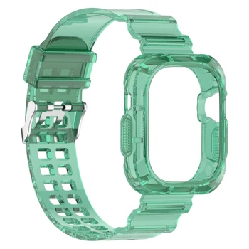 ıOS için İzle Ultra 49mm Smartwatch Su Geçirmez Bilek Bilezik Yumuşak saat kayışı 95AF