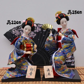 Japon Kukla Geyşa Kimono Bebek İnsansı Dekorasyon İpek İnsanlar Dekorasyon Izakaya Dekorasyon El Sanatları Otel Malzemeleri