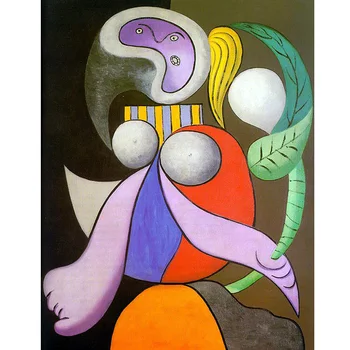 Kadın çiçek Pablo Picasso Saf el yapımı ünlü resim üreme Sürrealizm tarzı sanat eserleri ev dekor için
