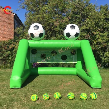 kapıya ücretsiz kargo! şişme Futbol İnteraktif Oyunlar, 4x3m açık taşınabilir şişme futbol topu atış oyunları futbol gol