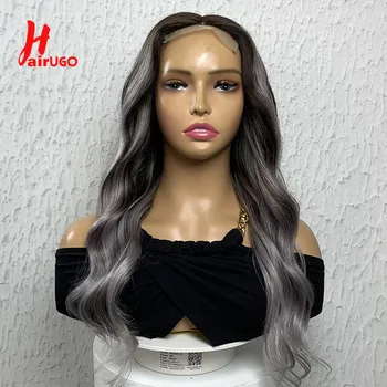 Kağıt oyunu Gri Dantel Kapatma Peruk İnsan saçı HairUGo Brezilyalı Remy Kağıt Oyunu Pembe 4×4 Dantel Kapatma İnsan Saçı Peruk Kadınlar İçin Özel Peruk