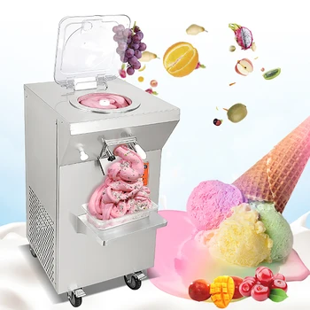 Kolice Ticari Dikey Meyve Sert Dondurma Makinesi, İtalyan Su Buz Makinesi, Toplu Dondurucu-5.8 L Silindir