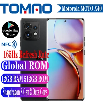 Küresel ROM Motorola Moto X40 5G Cep Telefonu 165Hz Android 13 Snapdragon 8 Gen 2 Octa Çekirdek 4600mAh 125W 50MP Arka Kamera NFC