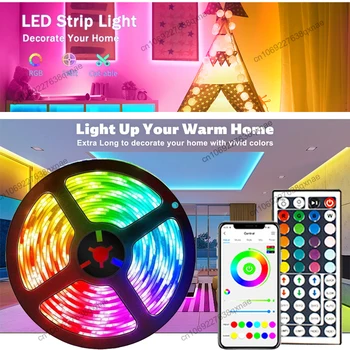 LED şerit ışıkları USB SMD5050 Tira Led Rge Led ışıkları odası dekorasyon için APP kontrolü Neon ışıkları LED 1-5m 10m 15m 20m 30m