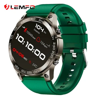 LEMFO AMOLED smartwatch NFC 400mAh akıllı saat erkekler Bluetooth Çağrı Spor spor saatler IP68 su geçirmez 1.43 inç 466 * 466 HD