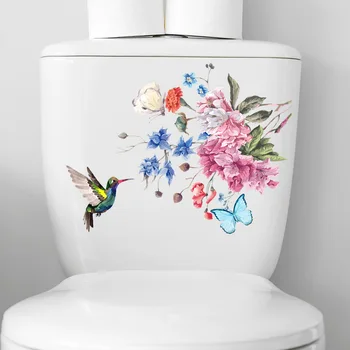 M534 Çiçek Kuş Karikatür Duvar Sticker Banyo Tuvalet Dekor Oturma oda dolabı Buzdolabı Ev Dekorasyon Çıkartmaları