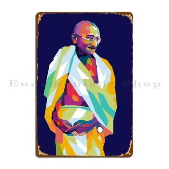 Mahatma Gandhi Metal Işaretleri Komik Oturma Odası Kişiselleştirilmiş Oluşturmak Klasik Tabela Posteri
