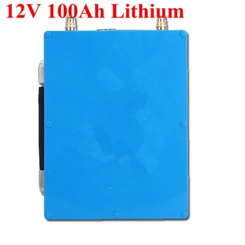 Marka Lityum 12 v 100ah Güç Bankası 12 v Pil Paketi Acil Laptop Batarya Yedekleme 80A UPS Hücreleri + USB 5 v 2A + Hızlı 5A Şarj Cihazı