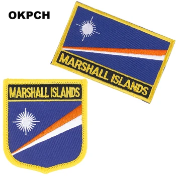 Marshall Bayrağı yamalar işlemeli bayrak yamalar ulusal bayrak yamalar Giysi için Yamalar DIY Dekorasyon PT0118-2