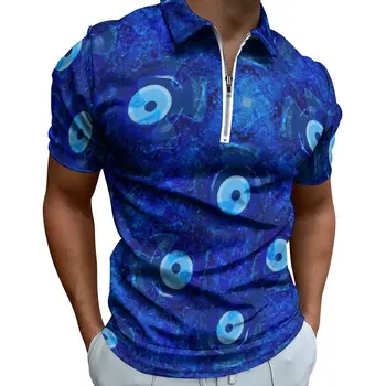Mavi Nazar Rahat T - Shirt Dijital Sanat polo gömlekler Estetik Gömlek Yaz Kısa Kollu Desen Giyim Büyük Boy