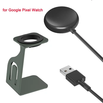Metal Tutucu Şarj Cihazı ile Google Pixel için İzle Yedek USB C Piksel Smartwatch şarj kablosu Manyetik Taşınabilir