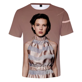 Millie B Kahverengi Tshirt Crewneck Kısa Kollu Erkek Kadın T-shirt 2022 Rahat Tarzı Pop Yıldızı Genç Tee 3D Elbise Artı Boyutu