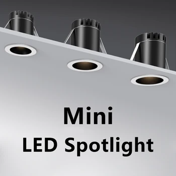 Mini LED Spot AC220V 3W 5W 7W Kabine gömme aydınlatma Ip65 Küçük Spot ışık Tavan Lambası camekanlı dolap Aydınlatma