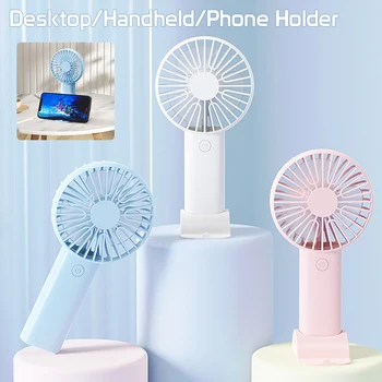 Mini Taşınabilir Fanlar El USB Şarj Edilebilir Fan Mini Masaüstü Hava Soğutucu Açık Fan Soğutma Seyahat El Fanlar Havalandırma Fanı