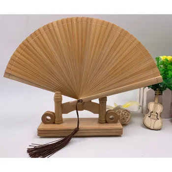Mini tüm bambu dekor japonya el fan kolu yelpaze antika fan bambu küçük fan bambu reklam ahşap fanlar düğün için