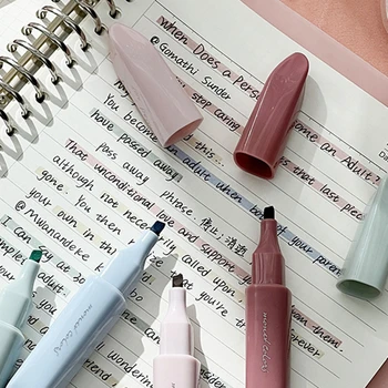 Monet Renkler Fosforlu işaretleme kalemleri Ruj Kalın Çubuk Tasarım Yumuşak Fırça Ucu Çizim Boyama Ofis Astar Okul Malzemeleri