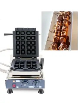 Otel Pişirme Aletleri dikdörtgen Belçika Kabarcık Waffle Yapma Makinesi Profesyonel Ticari Waffle makinesi