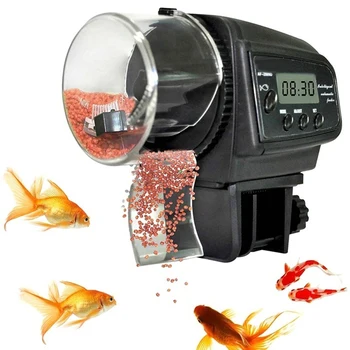 Otomatik Balık Besleyici su tankı Akvaryum Balık Yemi Dağıtıcı Ayarlanabilir Otomatik Besleyici Otomatik lcd ekran Zamanlayıcı Besleme