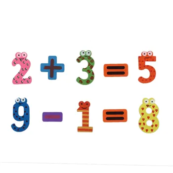 Oyuncaklar Matematik Mıknatıslar 15 adet Öğrenme Eğitim Erken Buzdolabı Ahşap Ev Dekor