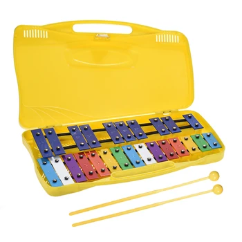 Renkli 25 Notlar Glockenspiel Ksilofon Perküsyon Ritim Müzikal Eğitim Öğretim Enstrüman Oyuncak 8-Note Ksilofon