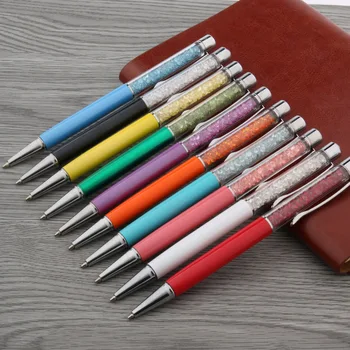 Renkli alüminyum ve plastik Gümüş parça Kristal HEDİYE tükenmez kalem