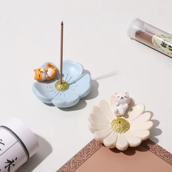 Reçine Sakura hattı tütsü tutucu yaratıcı tütsü tepsisi Japon bakkal el sanatları zen mobilyası ev aksesuarları