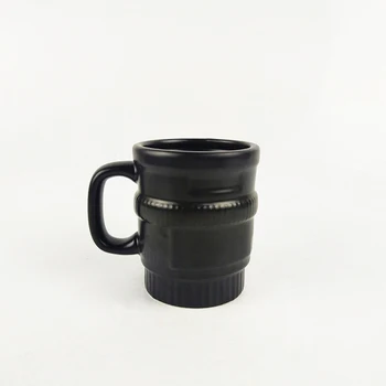 Seramik Kahve Kupa Mat siyah sır Fincan lens şekli özel yaratıcı Kamera SLR lens fotoğraf meraklıları