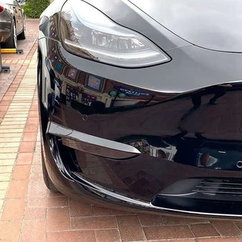 Sis Lambası Rüzgar Kesici Ön Bar Sis Lambası Rüzgar Kesici Karbon Fiber Araba Tesla Model S 2022 İçin