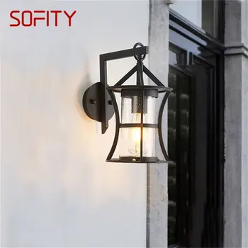 * SOFİTY Açık klasik duvar lambası led ışık su geçirmez IP65 aplikleri ev sundurma Villa dekorasyon