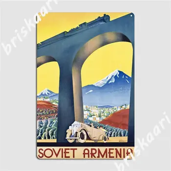Sovyet Ermenistan Metal İşareti Kulübü Pub Garaj Tasarım Plaketler Tabela Posterler