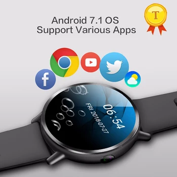 Sıcak satış 4G lte akıllı telefon saati adam 8MP Kamera GPS hd büyük yuvarlak Ekran Spor İş smartwatch indir app ıos İçin