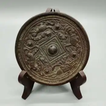 Toplamak Çin Bronz Antik Dört Tanrı Canavar Kovmak Kötü Ruhları Bronz Ayna