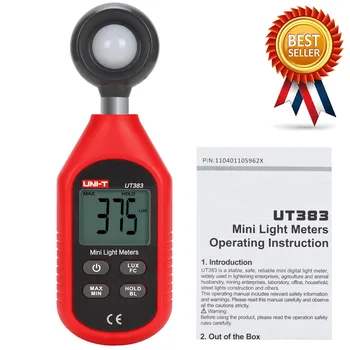 UNI-T UT383 UT383BT dijital Luxmeter Bluetooth Mini ışık ölçer çevre test cihazları el tipi İlluminometre.