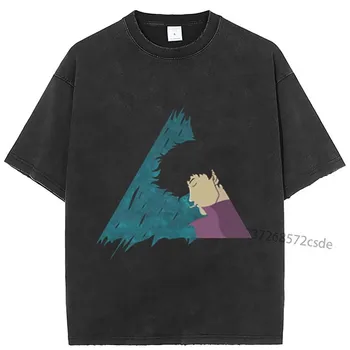 Uzay kovboy T Shirt Anime Saf Pamuk Giyim Rahat Kısa Kollu Yuvarlak Yaka Tees T-Shirt Japon Tee Gömlek Erkekler