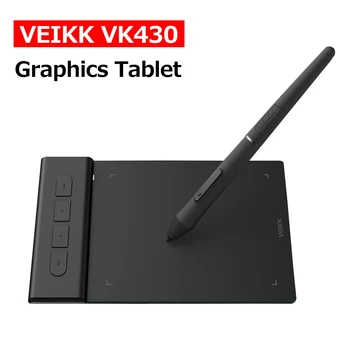 VEIKK VK430 Grafik Tablet Dijital çizim tableti 8192 Seviyeleri ile Basınç Hassasiyeti 5080LPI 4 Express Tuşları Grafik tablet