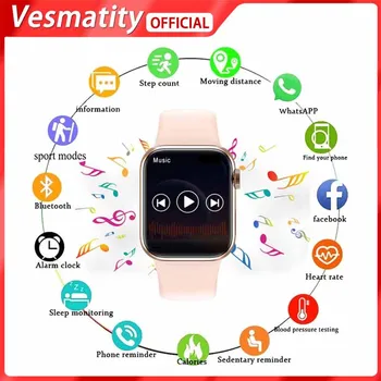 Vesmatity I7 Pro Max akıllı saat Telefon Özel İzle Kan Basıncı Algılama Spor Su Geçirmez Bayanlar erkek Sıcak Satış akıllı saat