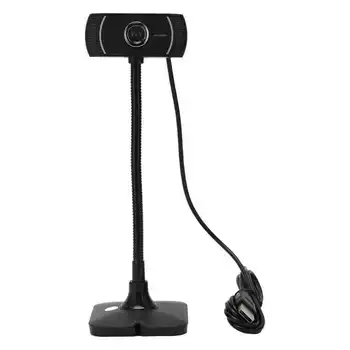 Webcam HD Manuel Odaklama Canlı Akış Sürücü Ücretsiz USB Kamera Bilgisayar Konferans Görüşmesi için Mikrofon ile 640x480