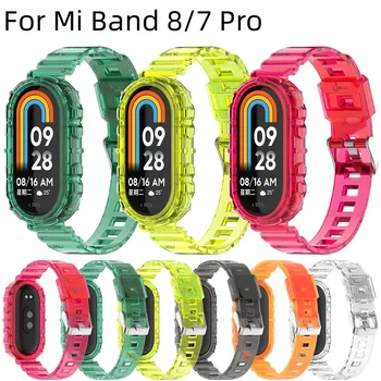 Xiaomi Mi Band İçin kayış 8 7 pro Şeffaf Reçine Saat Kayışı Smartwatch Bileklik Xiaomi Mi Band İçin 8 7pro 7 pro Kayış