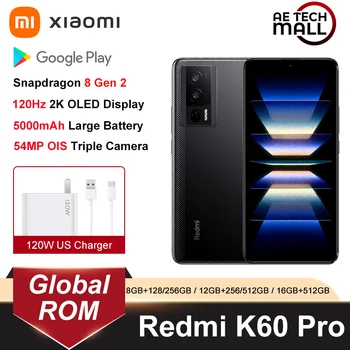 Xiaomi Redmi K60 Pro 5G K 60 Pro Snapdragon 8 Gen 2 5000mAh 120Hz 54MP Üçlü Kamera 120W Aşırı Şarj