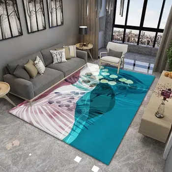 Yatak odası Başucu Kilim Geniş Alan Kilim 3D Sanat Geometri Oturma Odası Halıları Koridor Yatak Odası Banyo Paspas kanepe dekoru Mat Tapis Chambre