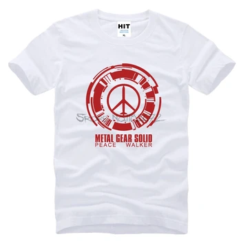 Yaz Yeni Metal Dişli T Shirt Barış Yürüteç Logo Baskılı Pamuk Kısa Kollu Metal Dişli Katı T-Shirt Tops