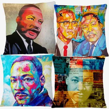 Yağlıboya Martin Luther King Jr KRALI Sivil Haklar minder örtüsü Ev Dekoratif Kanepe Atmak Yastık Kılıfı