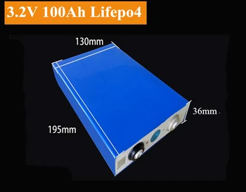 Yeni Lifepo4 100Ah 3.2 v Hücre 100A 200A Deşarj EV Pil Paketi için Dıy Güneş Pili 100ah Enerji şarjlı piller Ev Ters