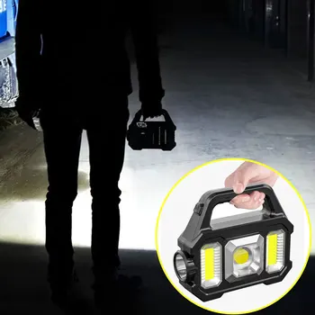 Yeni Taşınabilir Parlak Güneş LED kamp feneri çalışma ışığı USB şarj edilebilir el Güneş Lambası Spot Projektör